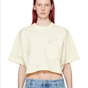 Bottega Veneta Off-White Cropped T-Shirt